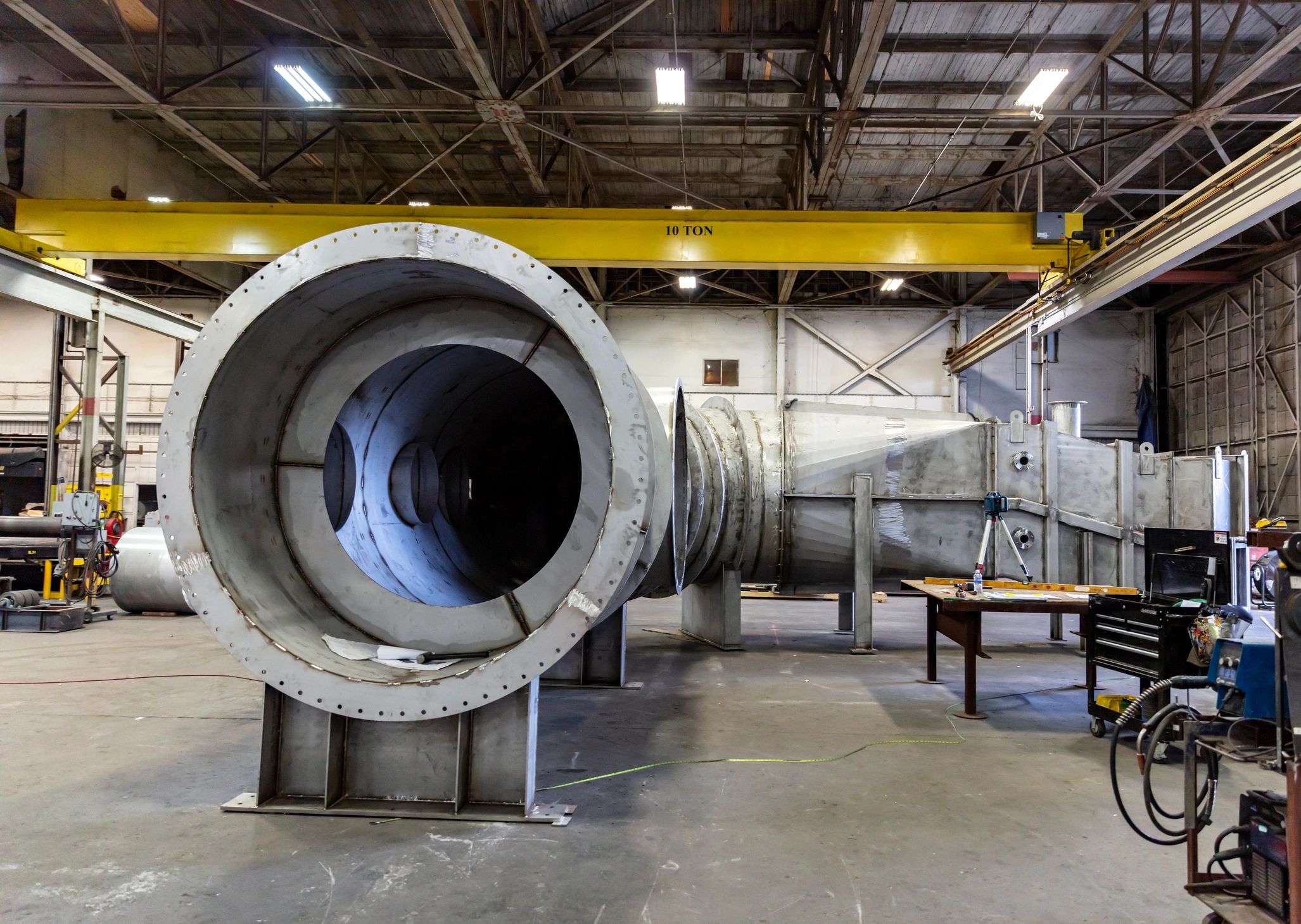 Customized metal object inside a fabrication facility