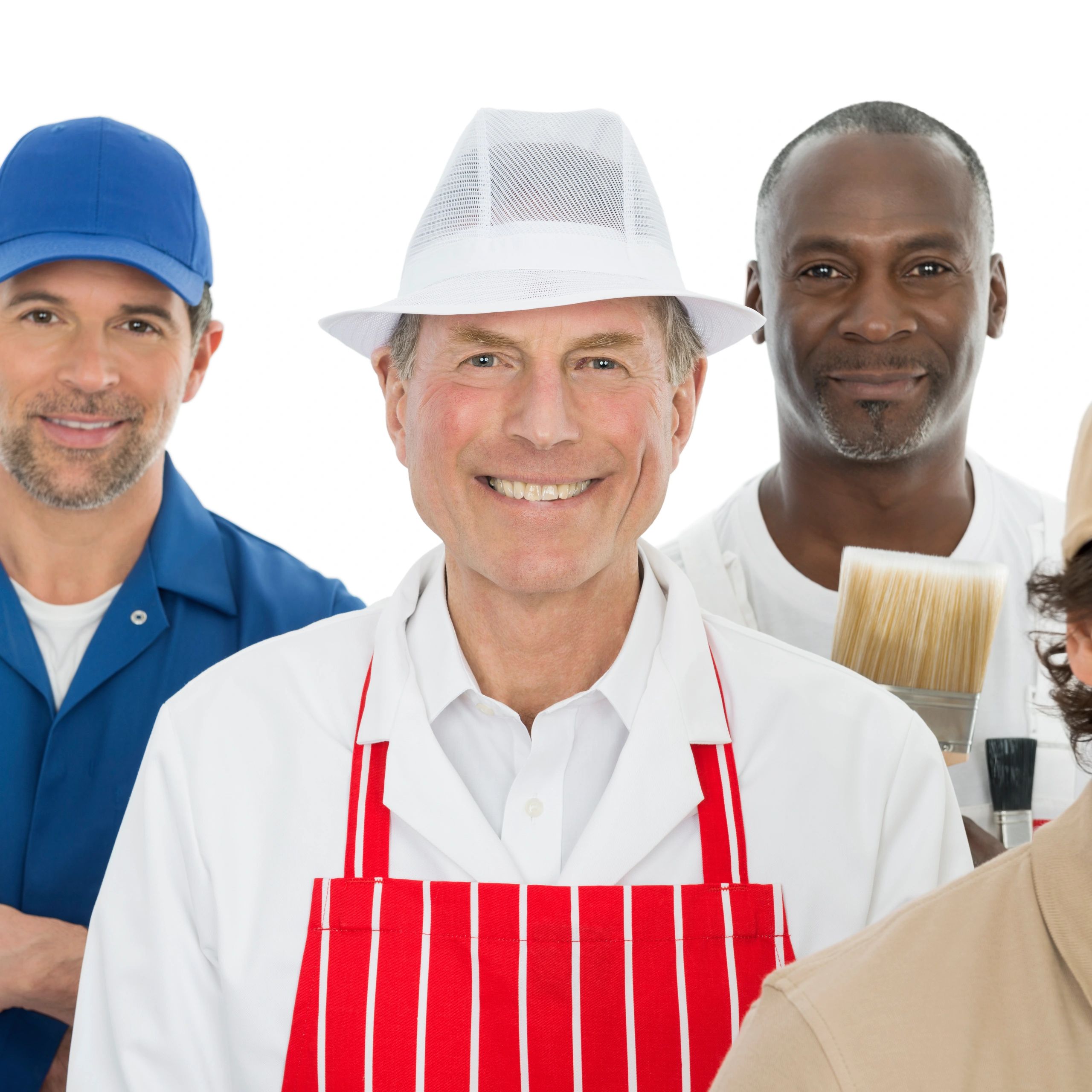 Professional worker portrait in a group